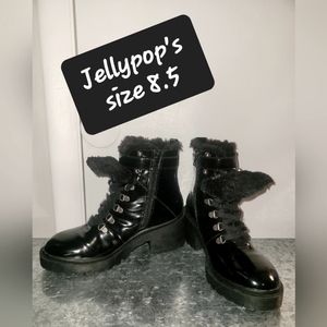 Jelly pops combat moto boots size 8.5